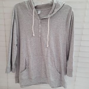 grey hoody top